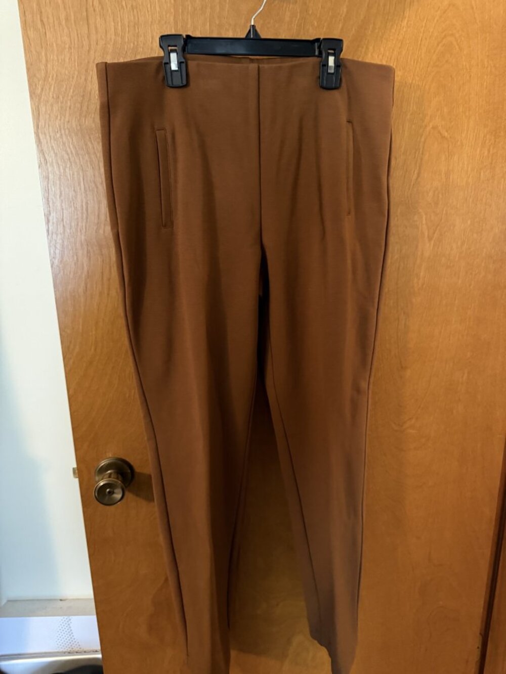 Chico's So Slimming Juliet Slim Trim Detail Pants, Brown, Size 1R (8R) Pockets - Picture 3 of 8